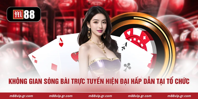 Không gian sòng bài trực tuyến hiện đại hấp dẫn tại tổ chức 